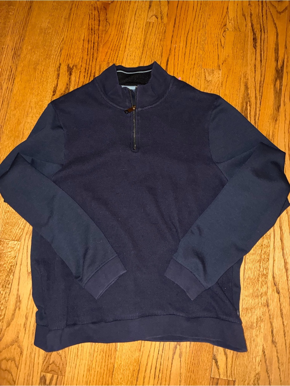 Ted Baker London Navy Half-Zip Mock Neck Sweater